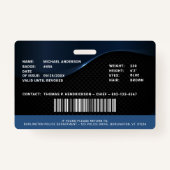 Strafverfolgungskennung des personalisierten Poliz Ausweis (Rückseite)