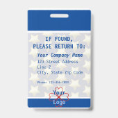 Strafverfolgungsstern, Blau, Weißes Foto, Strichco Ausweis (Rückseite)