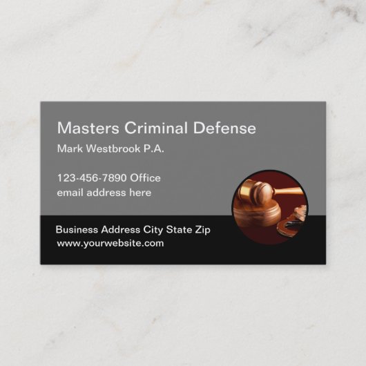 Strafverteidiger Visitenkarte (Vorderseite)
