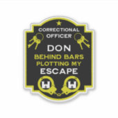 Strafvollzugsbeamte Aufkleber (Vorderseite)