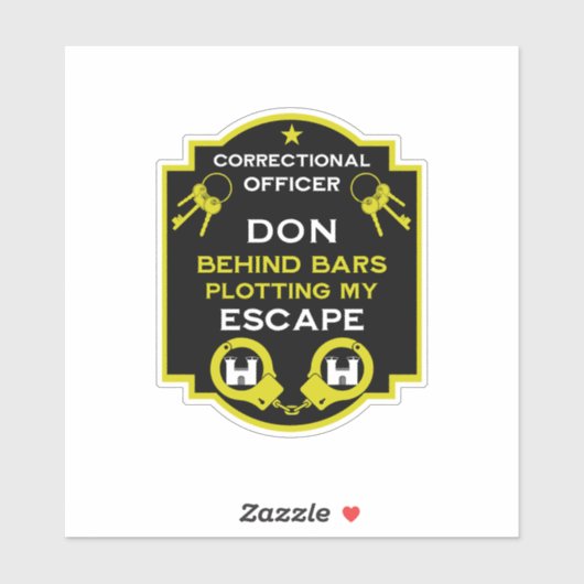 Strafvollzugsbeamte Aufkleber (Blatt)