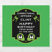 Strafvollzugsbeamte Geburtstag Alkoholflaschenetikett (Einzelnes Label)