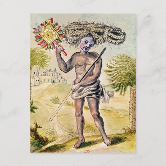 Strafvollzugsmann in Indien Postkarte (Vorderseite)