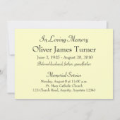 Strahl der Licht-Gedenkveranstaltung-Mitteilung Einladung (Rückseite)