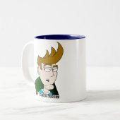 Strahl got überfallen! - Rechtshändig Zweifarbige Tasse (Vorderseite Links)