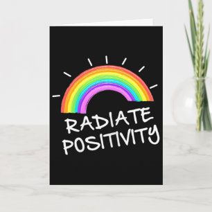 Strahle positive Regenbogen Casual Lustig Karte