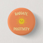 Strahle Positivität aus Button (Vorderseite)