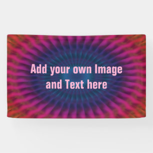 Strahlen - blau rosa rot + Ihre Ideen Banner