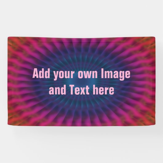 Strahlen - blau rosa rot + Ihre Ideen Banner (Horizontal)