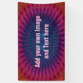 Strahlen - blau rosa rot + Ihre Ideen Banner (Vertikal)