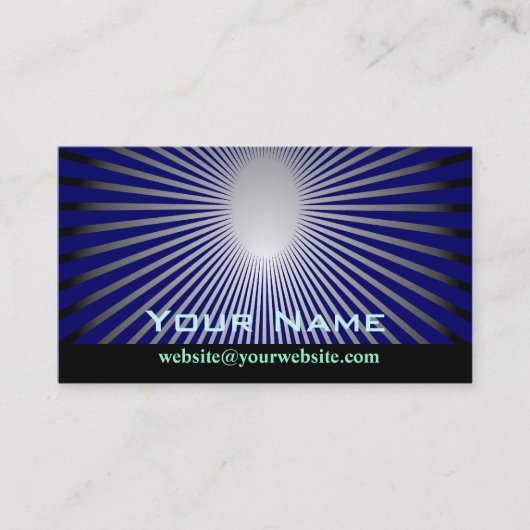 Strahlen der abstrakten Geschäftskarte der Sonne Visitenkarte (Vorderseite)