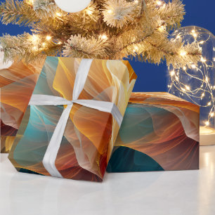 Strahlen der Blüte ätherischer Blütenblätter im Li Geschenkpapier