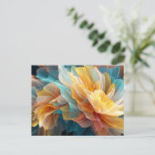 Strahlen der Blütenpracht ätherischer Blütenblätte Postkarte (Stehend Vorderseite)