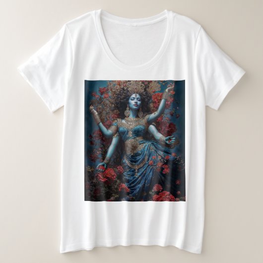 Strahlen der Kali Große Größe T-Shirt (Design vorne)