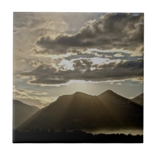 STRAHLEN DES LICHTES ÜBER DEM GROSSARTIGEN TETONS FLIESE