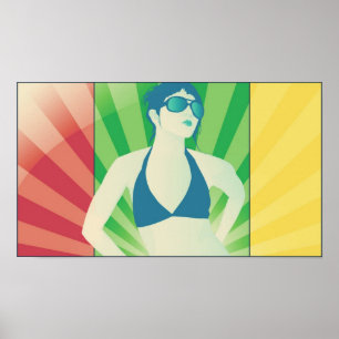 Strahlen des Vektors Poster