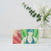 Strahlen des Vektors Visitenkarte (Stehend Vorderseite)