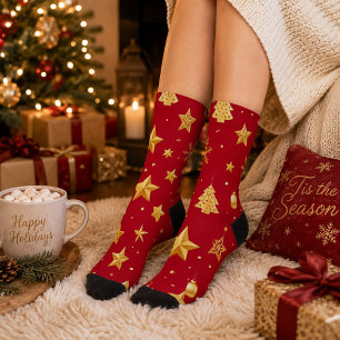 Strahlen in der Weihnachtsnacht Socken