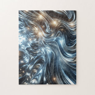 Strahlen Metallisches Licht Puzzle