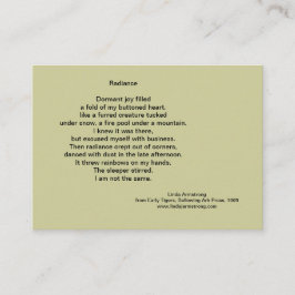 Strahlen-Poesie-Trading Card Visitenkarte