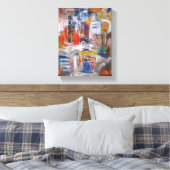 Strahlen Rhythmen Leinwanddruck (Insitu (Schlafzimmer))