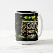 Strahlen Zweifarbige Tasse (VorderseiteRechts)