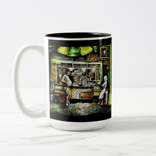 Strahlen Zweifarbige Tasse (Links)
