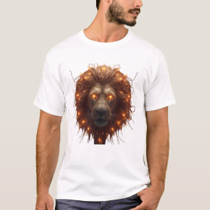 Strahlend abstrakt rotes und goldenes Grafik-T-Shi T-Shirt