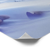 strahlend blauer Winterhintergrund mit tiefgefrore Poster (Ecke)