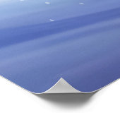 strahlend blauer Winterhintergrund mit tiefgefrore Poster (Ecke)