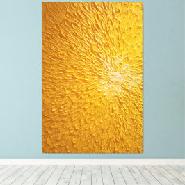 Strahlend Gelbe Sonnenstrahl-Textur-Abstrakte Wand Leinwanddruck