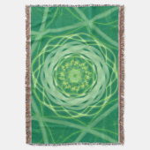 Strahlend grüner Spirograph-Mandala Decke (Vorderseite Vertikal)