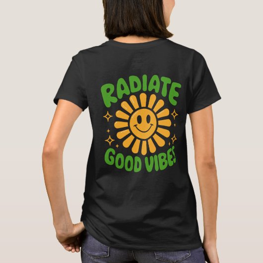 Strahlend gute Vibes - Sunshine Smiley T-Shirt (Rückseite)