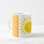 Strahlend Helle Lächelnde Sonne Tasse (Vorderseite Links)