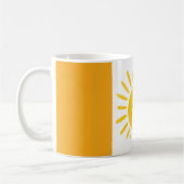 Strahlend Helle Lächelnde Sonne Tasse (Links)
