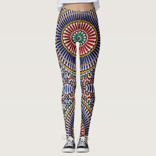 Strahlend helle Vintage-Spiral-Kunst Leggings