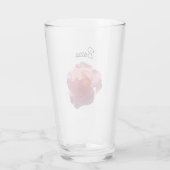 Strahlend Rosa Teerose Personalisiert Glas (Rückseite)