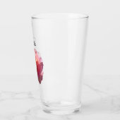 Strahlend Rosa Teerose Personalisiert Glas (Links)
