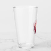Strahlend Rosa Teerose Personalisiert Glas (Rechts)