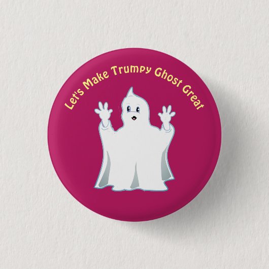 Strahlend süßer Trumpy-Geist Button (Vorderseite)