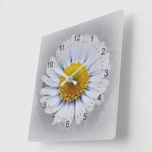 strahlend weiß quadratische wanduhr (Winkel)