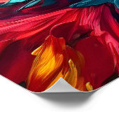 Strahlende Blüte – Kühne abstrakte Floralexpressio Poster (Ecke)