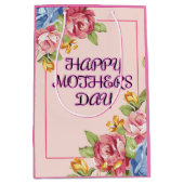 Strahlende Blüten für die Mama Mittlere Geschenktüte (Vorderseite)