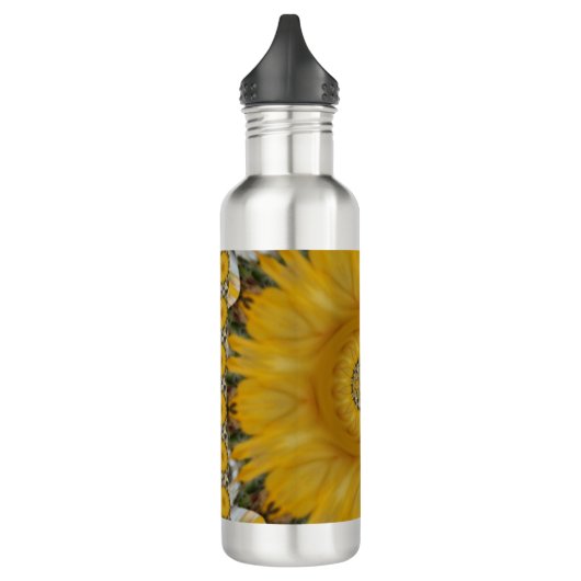 Strahlende Blüten: Goldene Sonnenblumen: Öko Chic  Edelstahlflasche (Links)