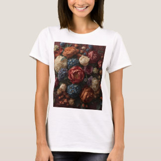 Strahlende Blüten-Symphonie: Vibrante Haute-Coutur T-Shirt