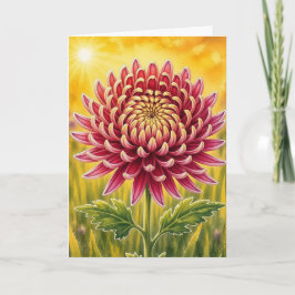 Strahlende Blütenblatt-Serie – Chrysantheme Karte