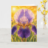 Strahlende Blütenblatt-Serie – IRIS Karte (Gelbe Blume)