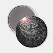 strahlende Erde Magnet (Vorderseite/Rückseite)
