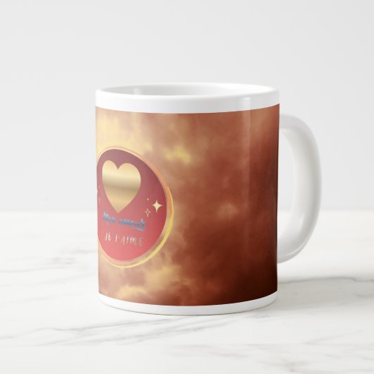 Strahlende ewige Liebe Jumbo-Tasse (Vorderseite Rechts)