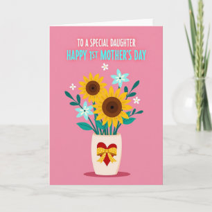Strahlende Floral-Tochter-Karte Karte